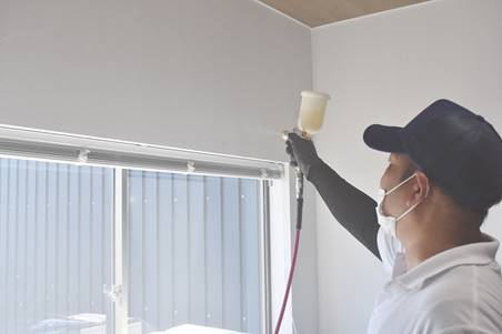 チタニア散布中拡大